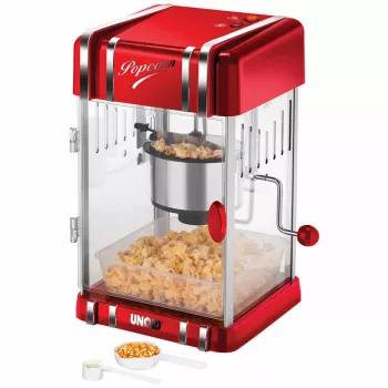 Unold 48535 Máquina de pipocas Vermelho, Prateado 300 W
