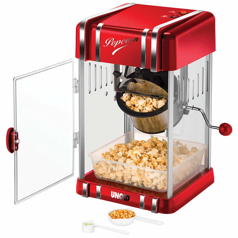 Unold 48535 Máquina de pipocas Vermelho, Prateado 300 W
