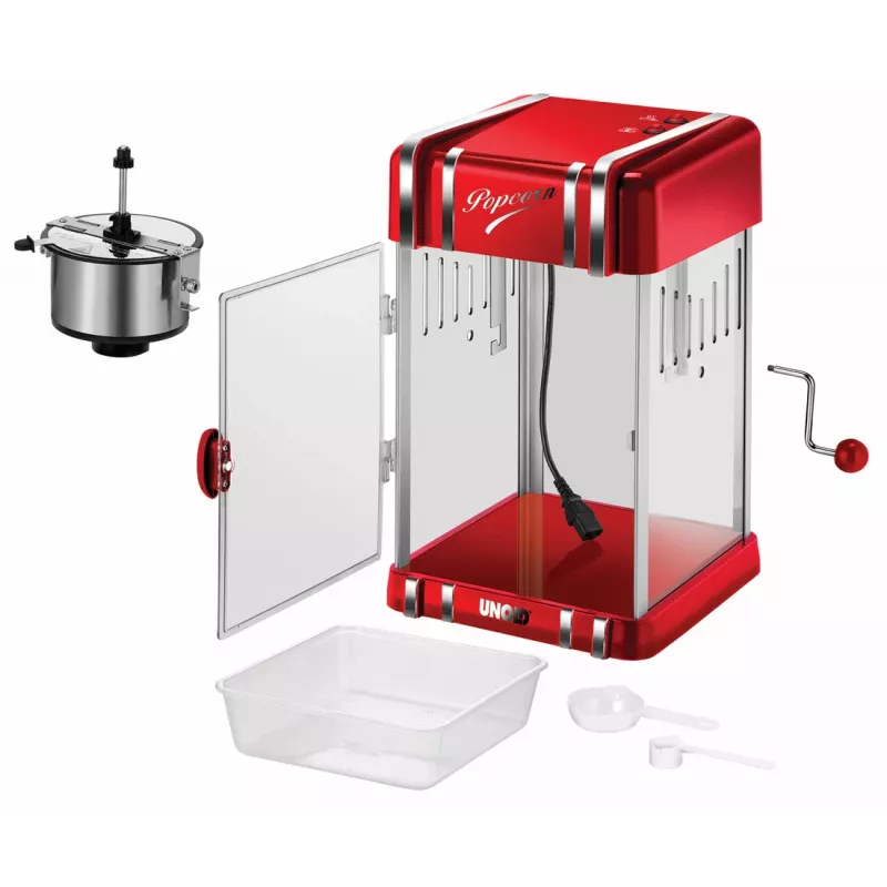 Unold 48535 Máquina de pipocas Vermelho, Prateado 300 W