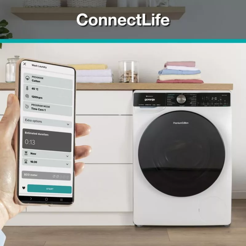 Gorenje WPNA14A3TS Máquina de lavar roupa Carga frontal 10 kg 1400 rpm Branco