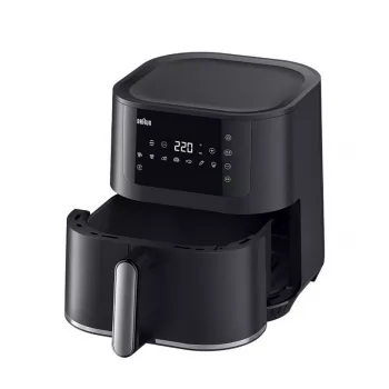 Máquina de fritar a ar quente Braun Household MultiFry 5 HF5030 — 1700 W, cesto de 6,0 l, preto/prateado