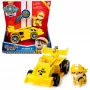 PAW Patrol , Ready, Race, Rescue Veículo Rubble’s Race & Go Deluxe com som, para crianças a partir de 3 anos