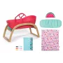 Berço para bonecas zapf creation BABY born 3-in-1 Pinplay — mobiliário para bonecas, berço/cama/saco de transporte convertível