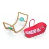 Berço para bonecas zapf creation BABY born 3-in-1 Pinplay — mobiliário para bonecas, berço/cama/saco de transporte convertível