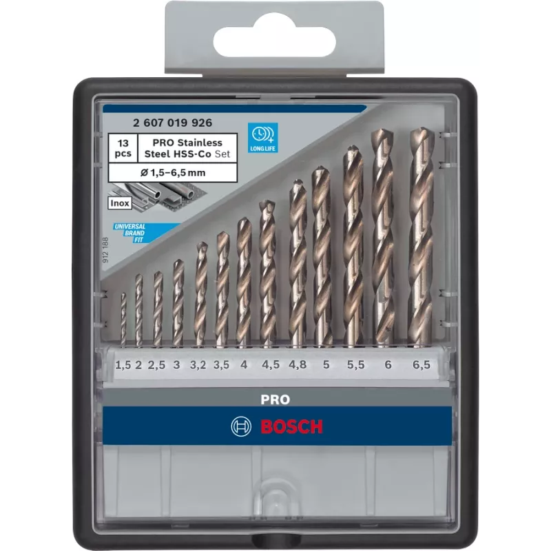 Conjunto de brocas Bosch HSS broca helicoidal Cobalt 2607019926