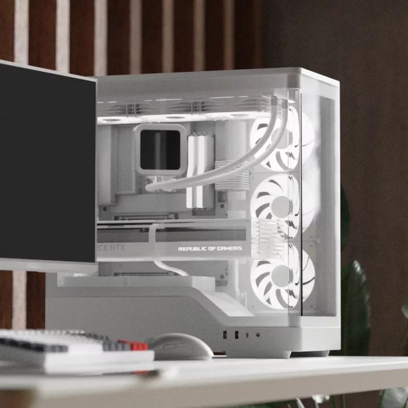 Caixa de PC AEROCOOL caixa Midi P500A branco — caixa Midi-Tower ATX, superfície branca