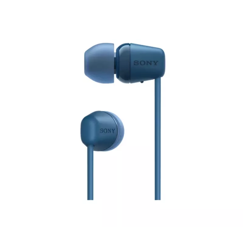 Headset Sony WI-C100 sem fios In-Ear chamadas/música Bluetooth azul