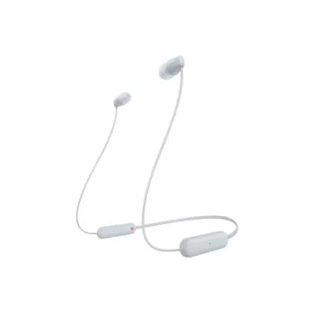 Headset Sony WI-C100 sem fios In-Ear chamadas/música Bluetooth branco