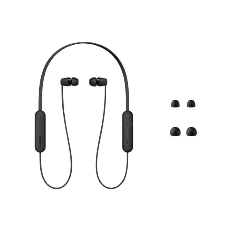 Headset Sony WI-C100 sem fios In-Ear chamadas/música Bluetooth preto