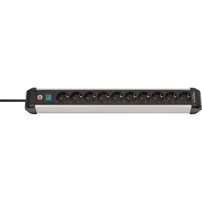 Tomada múltipla Brennenstuhl 1391030000 3 m 10 saídas AC para interior preto prateado