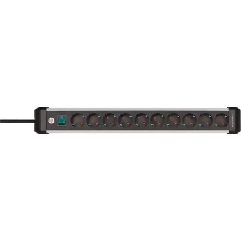Tomada múltipla Brennenstuhl 1391030000 3 m 10 saídas AC para interior preto prateado
