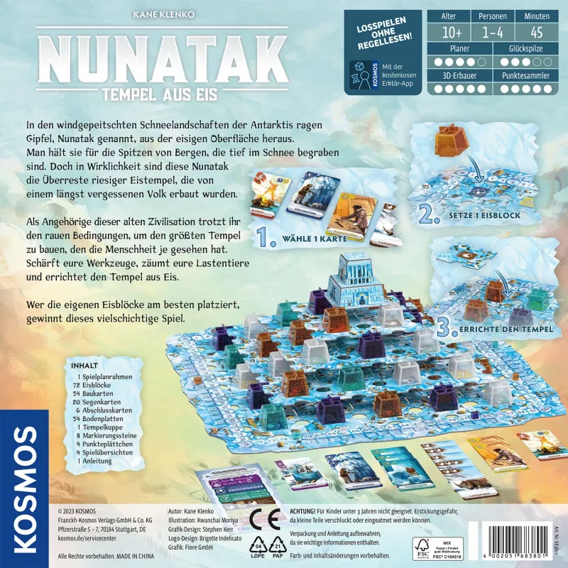 Kosmos Nunatak 45 min Jogo de Tabuleiro Puzzle