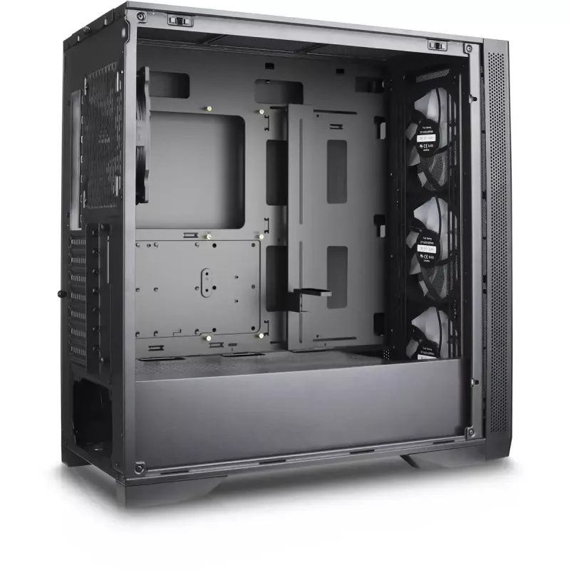 Caixa torre Silentware Air 1000, preto, painel lateral em vidro temperado