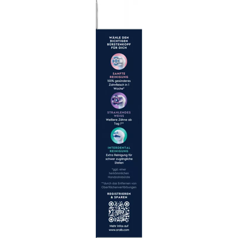 Cabeça de escova de dentes Oral-B 8 unidades branco