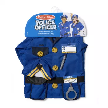 Melissa & Doug MPP RLP PoliceOfficerCstmRlplySet GML Fancy disfarce criança unissexo uniforme