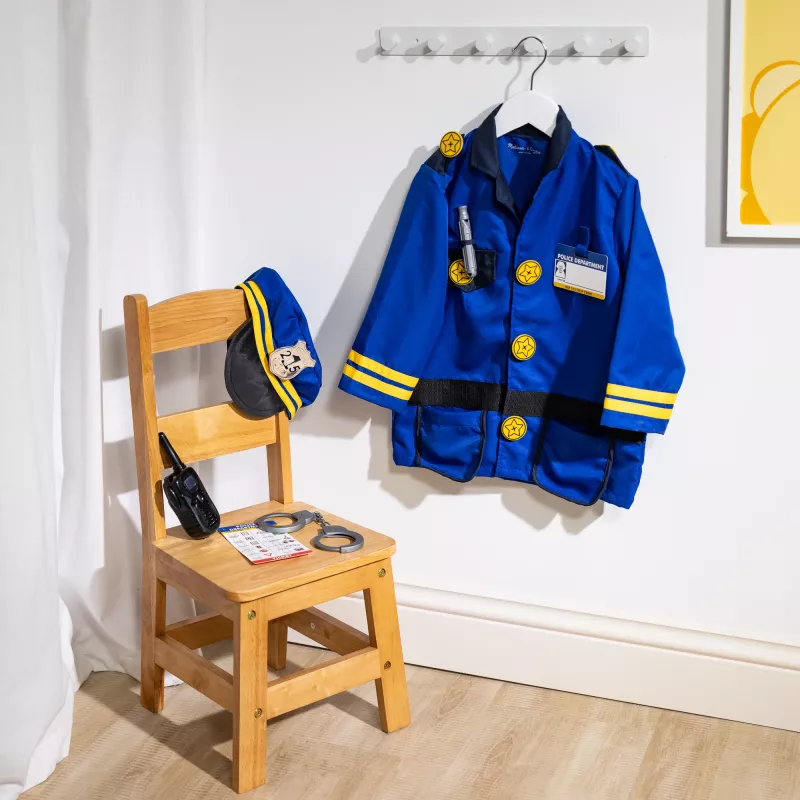 Melissa & Doug MPP RLP PoliceOfficerCstmRlplySet GML Fancy disfarce criança unissexo uniforme