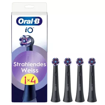 Cabeças de escova de substituição Oral-B iO Radiant White, pack de 4, preto