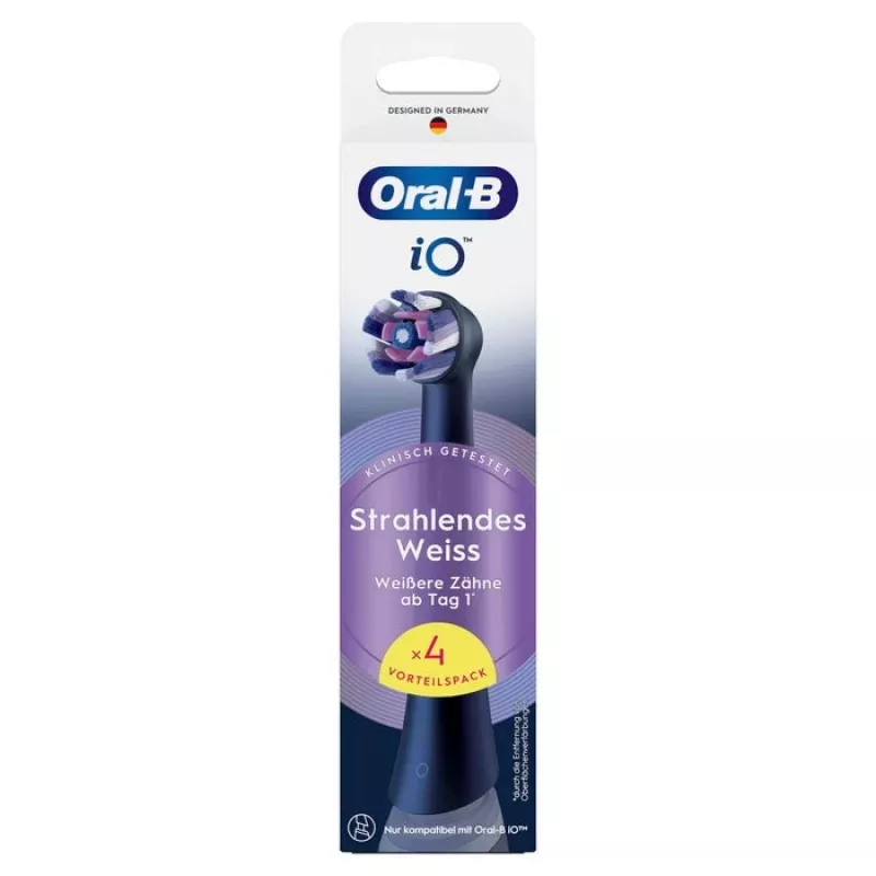 Cabeças de escova de substituição Oral-B iO Radiant White, pack de 4, preto