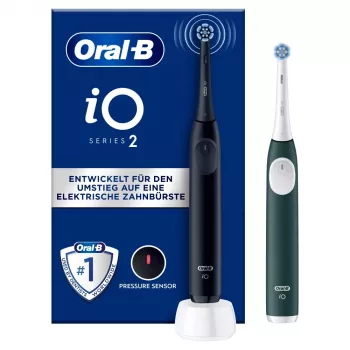 Escova de dentes elétrica BRAUN Oral-B iO Series 2 Duo preto/verde, recarregável, modelo 62418