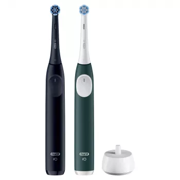 Escova de dentes elétrica BRAUN Oral-B iO Series 2 Duo preto/verde, recarregável, modelo 62418