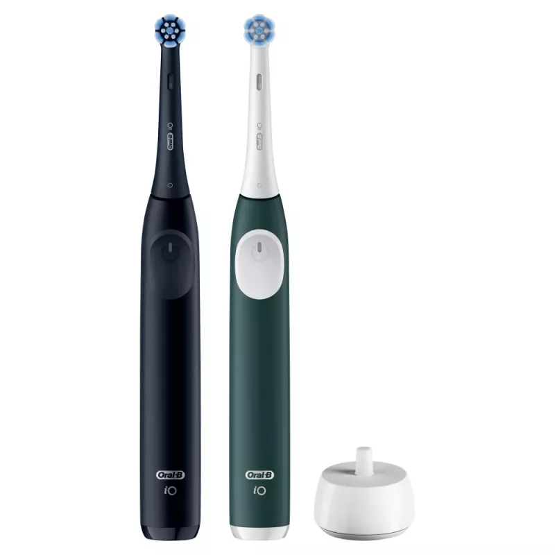 Escova de dentes elétrica BRAUN Oral-B iO Series 2 Duo preto/verde, recarregável, modelo 62418