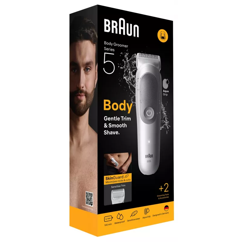 Aparador de pelos corporais BRAUN BG 5500 244787 — aparador de pelos corporais à prova de água recarregável