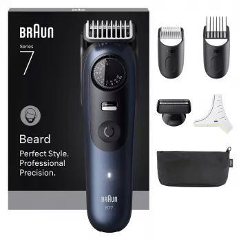 Braun BeardTrimmer 7 BT7520 bateria 40 2 cm molhado e seco preto, azul