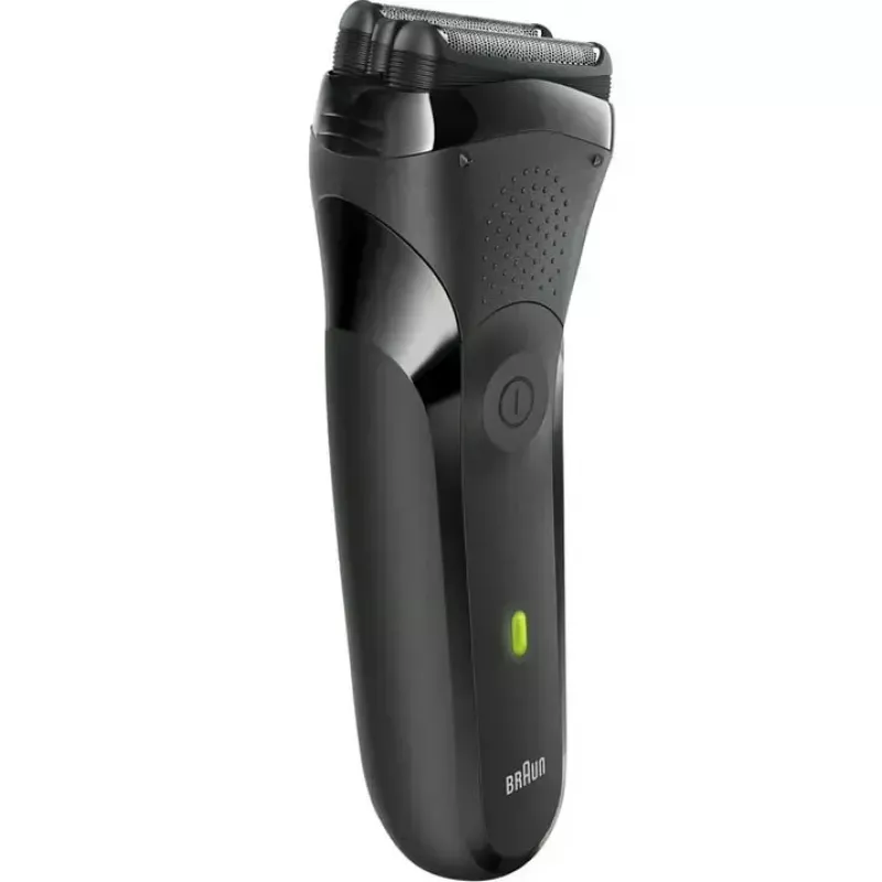 Máquina de barbear elétrica de folha BRAUN Series 3 300s — 2 SensoFoil, recarregável NiMH, barbear molhado e seco, preto