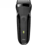 Máquina de barbear elétrica de folha BRAUN Series 3 300s — 2 SensoFoil, recarregável NiMH, barbear molhado e seco, preto