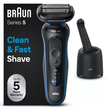 Braun Series 5 52-B7000cc máquina de barbear de folha aparador preto bateria de iões de lítio