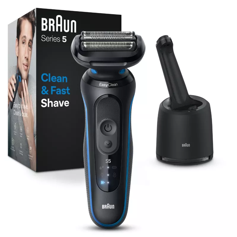 Braun Series 5 52-B7000cc máquina de barbear de folha aparador preto bateria de iões de lítio