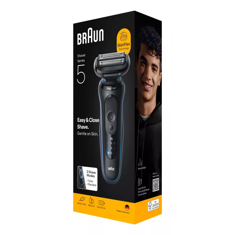 Braun Series 5 52-B1000s máquina de barbear de folha preto