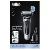 Braun Series 6 62-S7650cc prateado - máquina de barbear de folha com bateria de iões de lítio