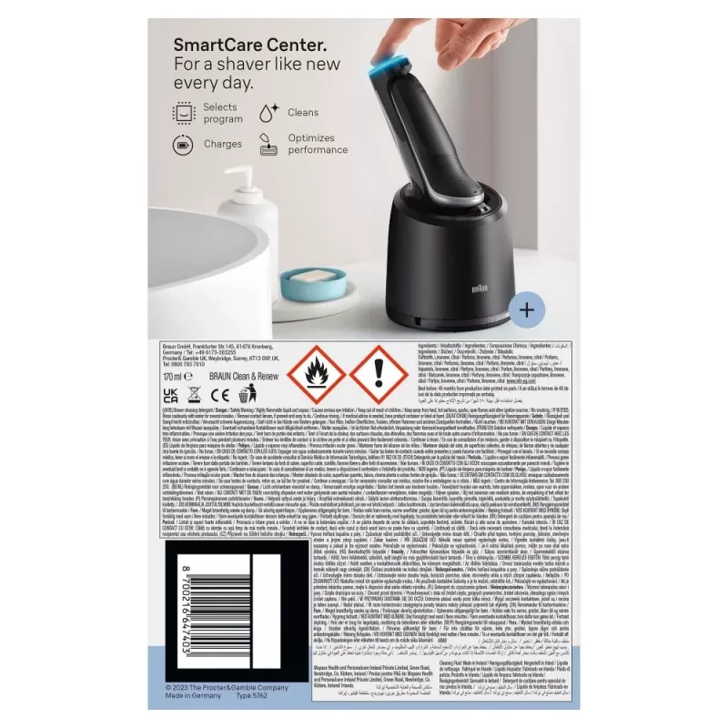 Braun Series 6 62-S7650cc prateado - máquina de barbear de folha com bateria de iões de lítio
