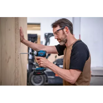 Bosch GDS 18V-330 HC Professional chave de impacto a bateria, 18 V, 1/2 polegada, 2800 rpm, 330 Nm, 2 baterias de 4,0 Ah, carregador, Bluetooth, L-BOXX, azul/preto
