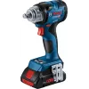 Bosch GDS 18V-330 HC Professional chave de impacto a bateria, 18 V, 1/2 polegada, 2800 rpm, 330 Nm, 2 baterias de 4,0 Ah, carregador, Bluetooth, L-BOXX, azul/preto