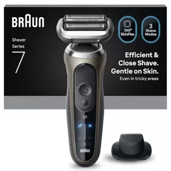 Braun Series 7 72-C1200s máquina de barbear elétrica - molhado e seco, preto/bronze, aço inoxidável