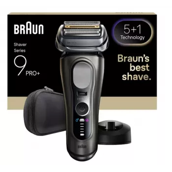 Máquina de barbear de folha Braun Series 9 Pro+ 9615S preto cinzento aço inoxidável
