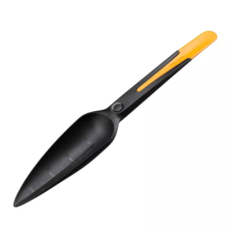 Fiskars Solid pá de transplantar para sementes, preto/laranja, 5 cm (1057641)