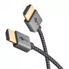 Goobay 75754 Plus Slim cabo HDMI de alta velocidade com Ethernet, 4K@60Hz, HDMI 2.0, macho-macho, 3 m, cinzento