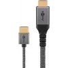 Goobay 75754 Plus Slim cabo HDMI de alta velocidade com Ethernet, 4K@60Hz, HDMI 2.0, macho-macho, 3 m, cinzento