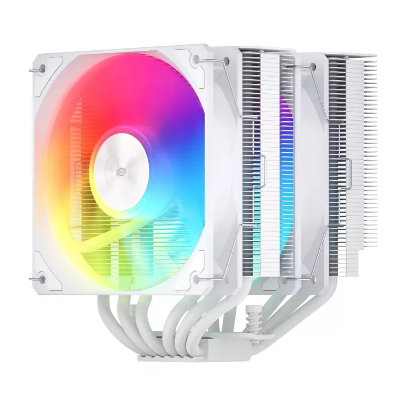 FSP MP7-WA cooler de ar para CPU, 120 mm, 800–1800 rpm, 32 dB, LGA1851/1700/1200, AM4/AM5, branco