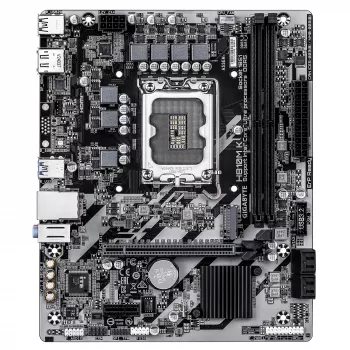 Placa-mãe GIGABYTE H810M K Micro ATX para Intel Core Ultra (Série 2) — LGA 1851, DDR5 até 6400 MHz, 1x PCIe 4.0 M.2, 1GbE