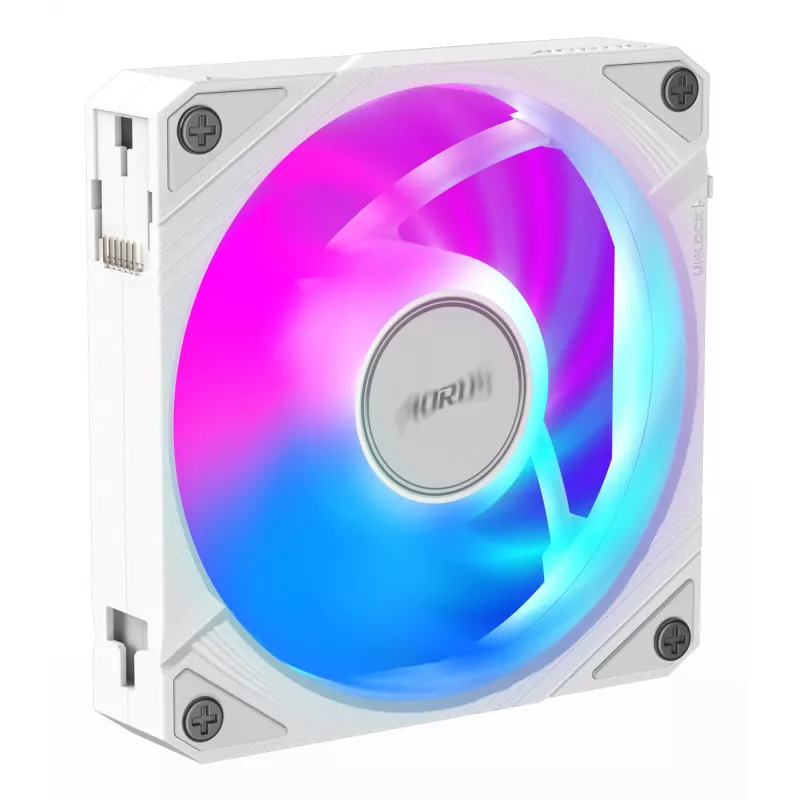 Ventoinha de caixa Gigabyte AORUS EZ CHAIN FAN 120 ICE, 120 mm, branca, GP-ECFAN1201 ICE