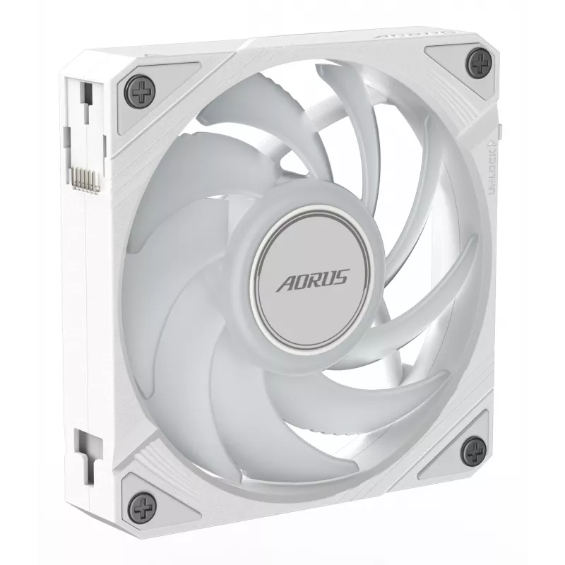 Ventoinha de caixa Gigabyte AORUS EZ CHAIN FAN 120 ICE, 120 mm, branca, GP-ECFAN1201 ICE