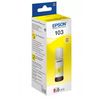 Epson 103, amarelo, Epson, Epson L5190 / L3156 / L3151 / L3150 / EcoTank L3110, 65 ml, jato de tinta, Indonésia