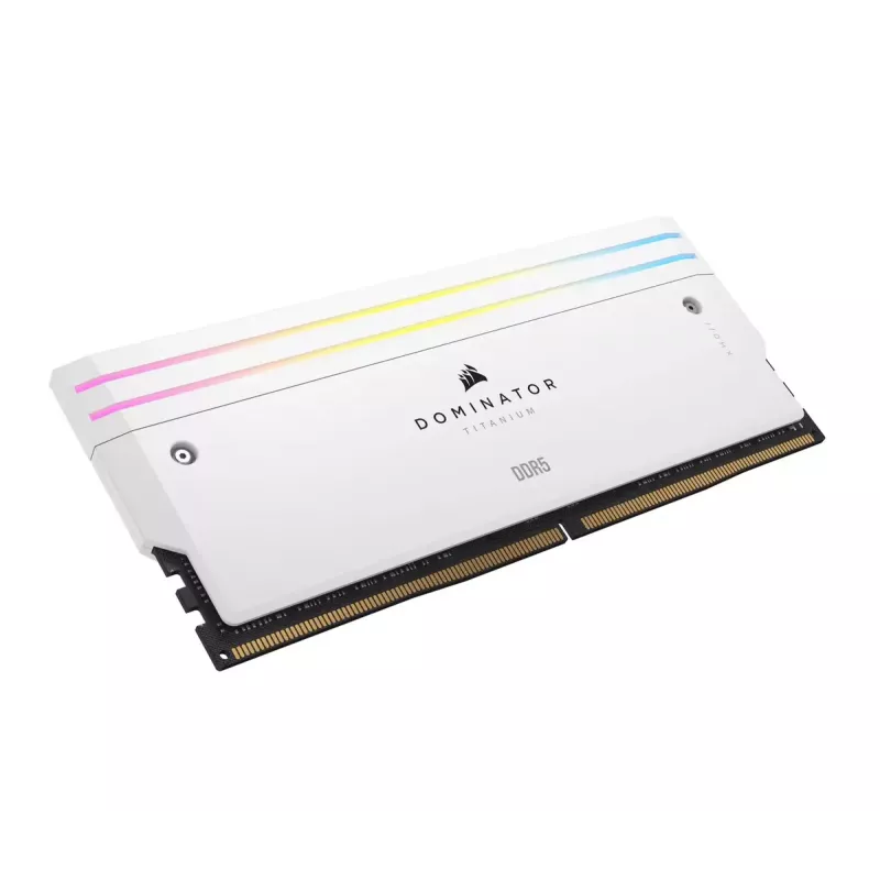 DIMM 64 GB DDR5-6000 (4x 16 GB) Quad-Kit, memória branca, CMP64GX5M4B6000C36W, Dominator Titanium, INTEL XMP