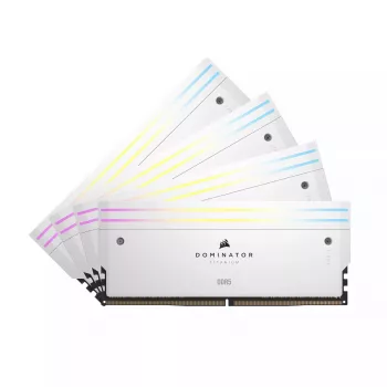 DIMM 64 GB DDR5-6000 (4x 16 GB) Quad-Kit, memória branca, CMP64GX5M4B6000C36W, Dominator Titanium, INTEL XMP