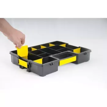 Caixa de peças pequenas Stanley Sortmaster Junior preto/amarelo