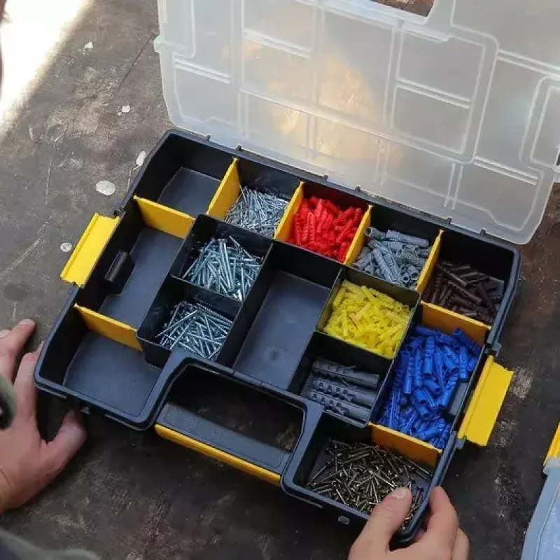 Caixa de peças pequenas Stanley Sortmaster Junior preto/amarelo